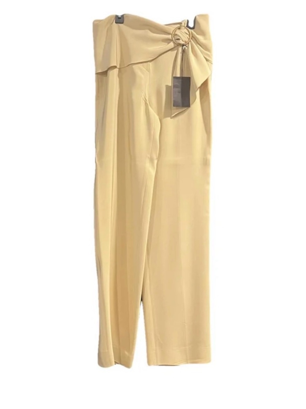 Prada Silk Draped Trousers Cream w/ O-ring IT44 (8/10) #quietluxury #elitedesign - Picture 3 of 12